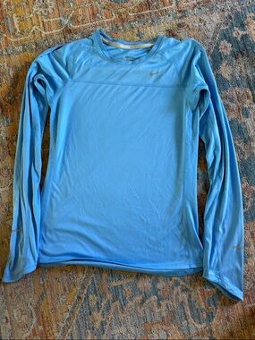 Nike Running Sky Blue Long Sleeve Dri-FIT Top